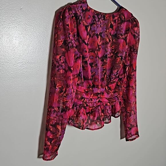 NWT Steve Madden Azura Floral Blouse Sz Small - Picture 8 of 10